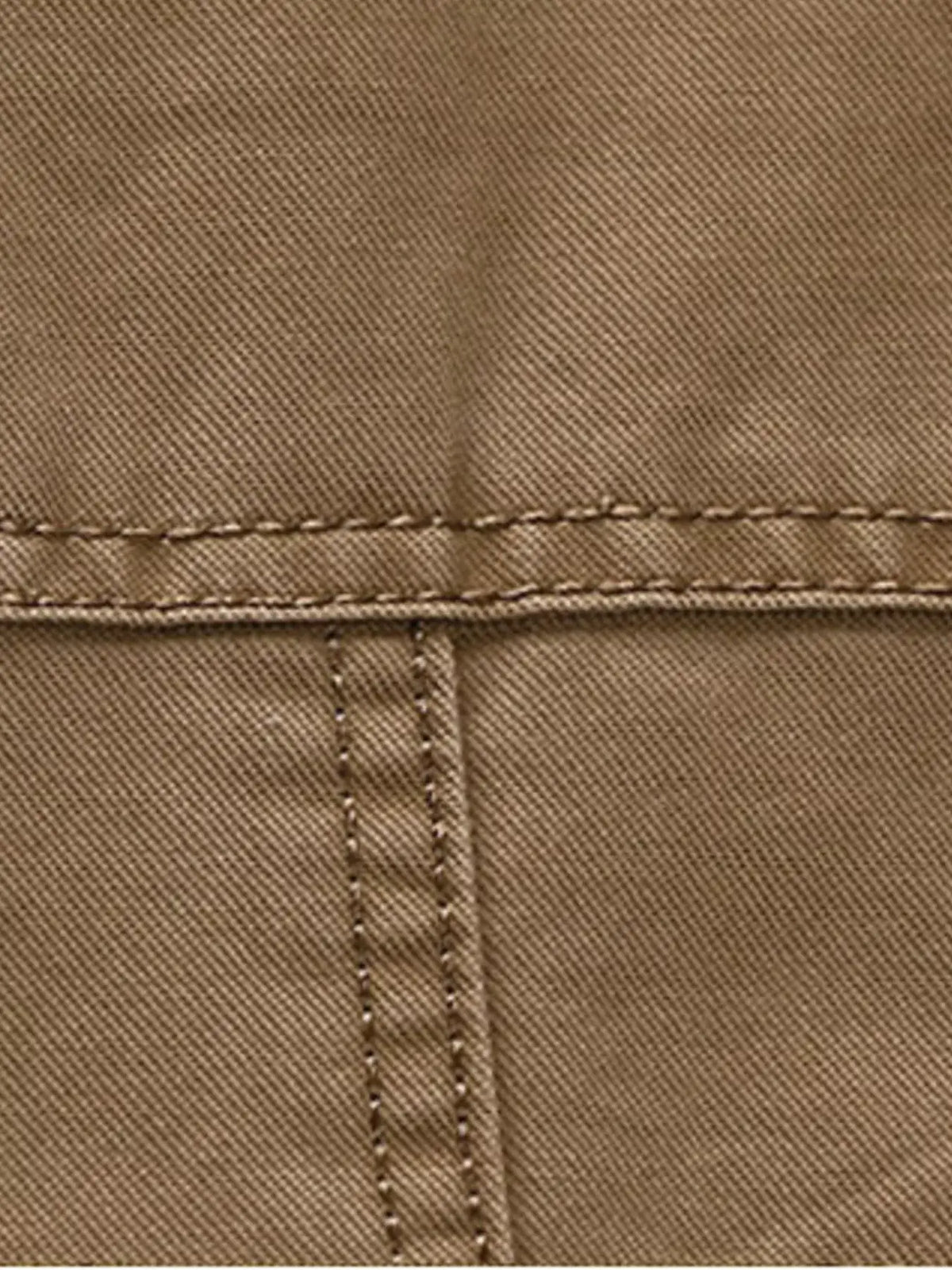 Men's Plus Size Lapel Collar Button Up Blazer fabric close-up in brown twill