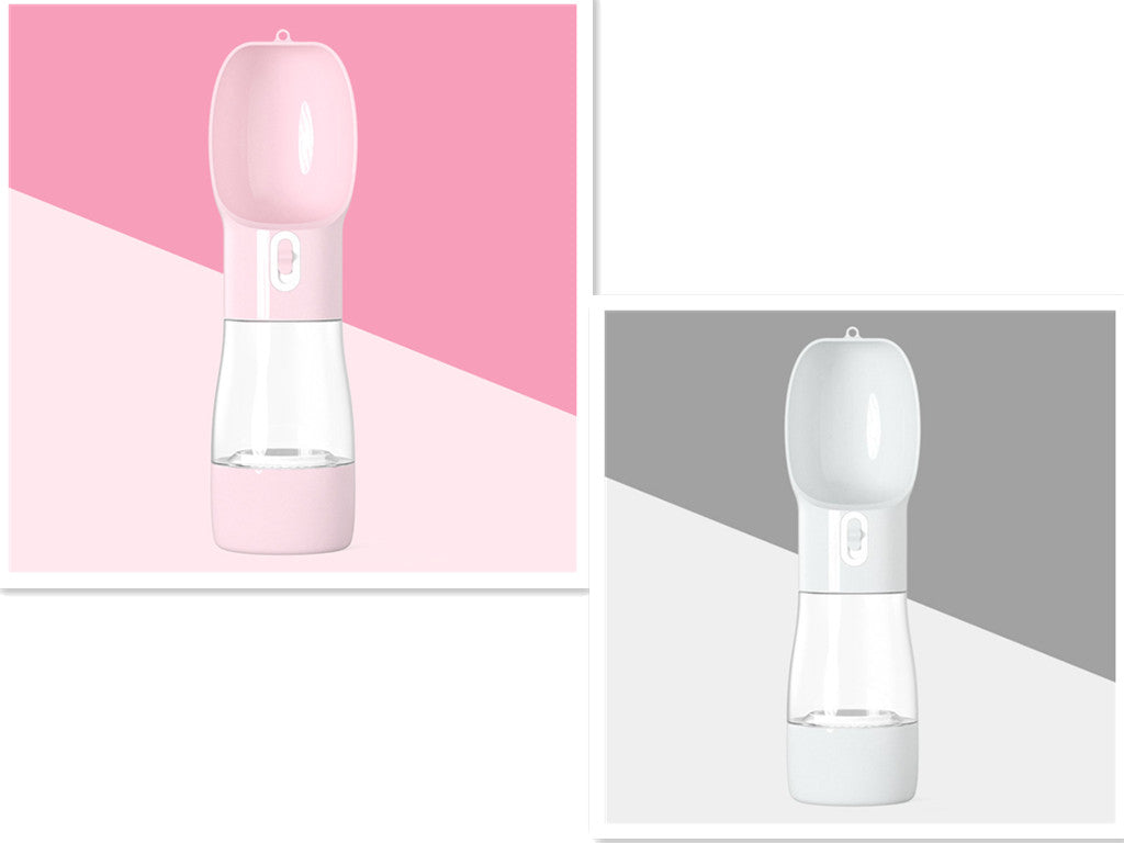 Traveling Out Portable Dog Water Dispenser by AdTec in pink and gray variants (2 shown)
