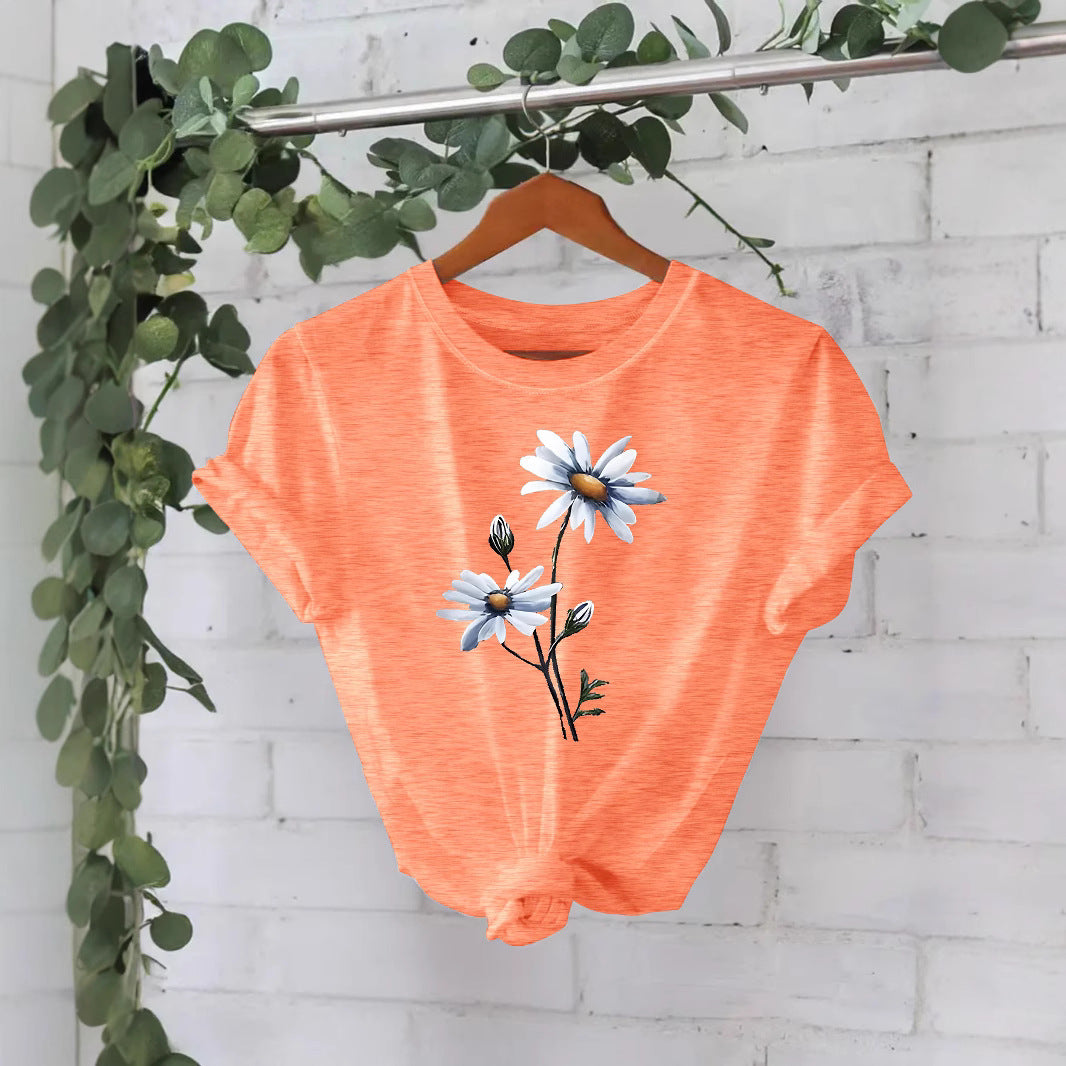 T-shirt à manches courtes imprimé floral