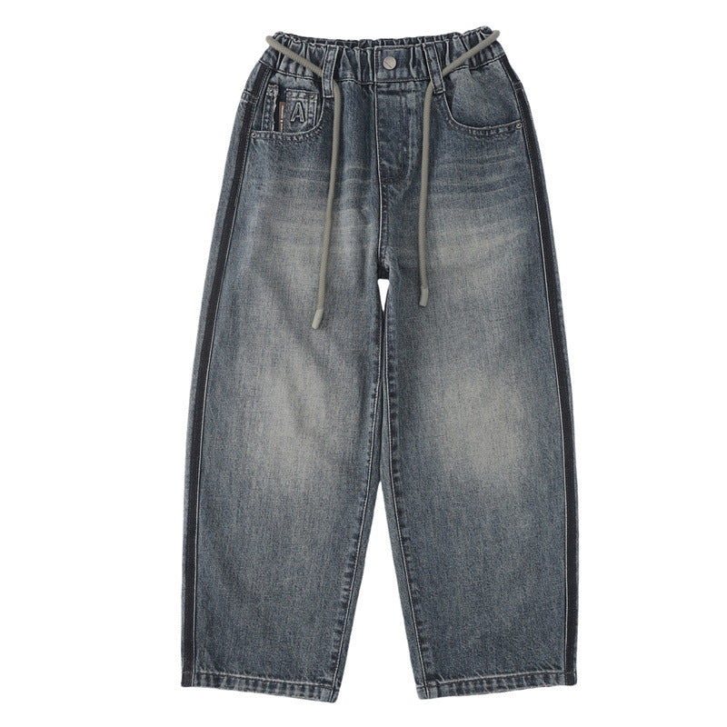 Boys Casual Loose Fit Denim Long Pants