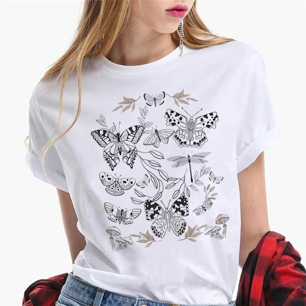 T-shirts Femme Graphiste T-shirts Filles Harajuku Cl