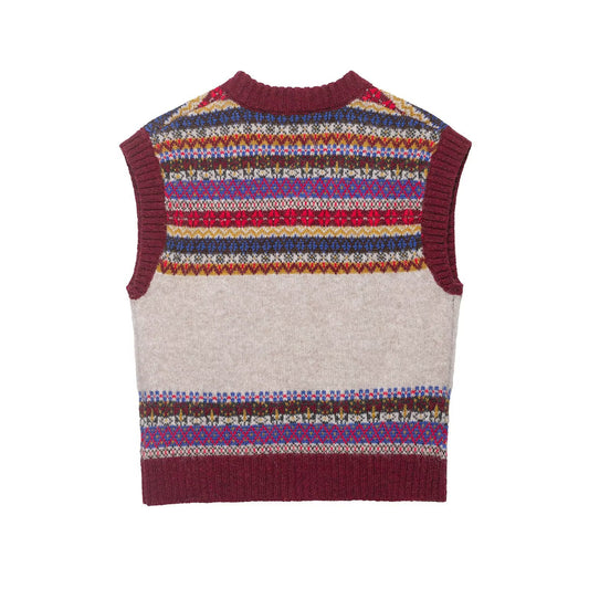 Women's jacquard knitted vest
