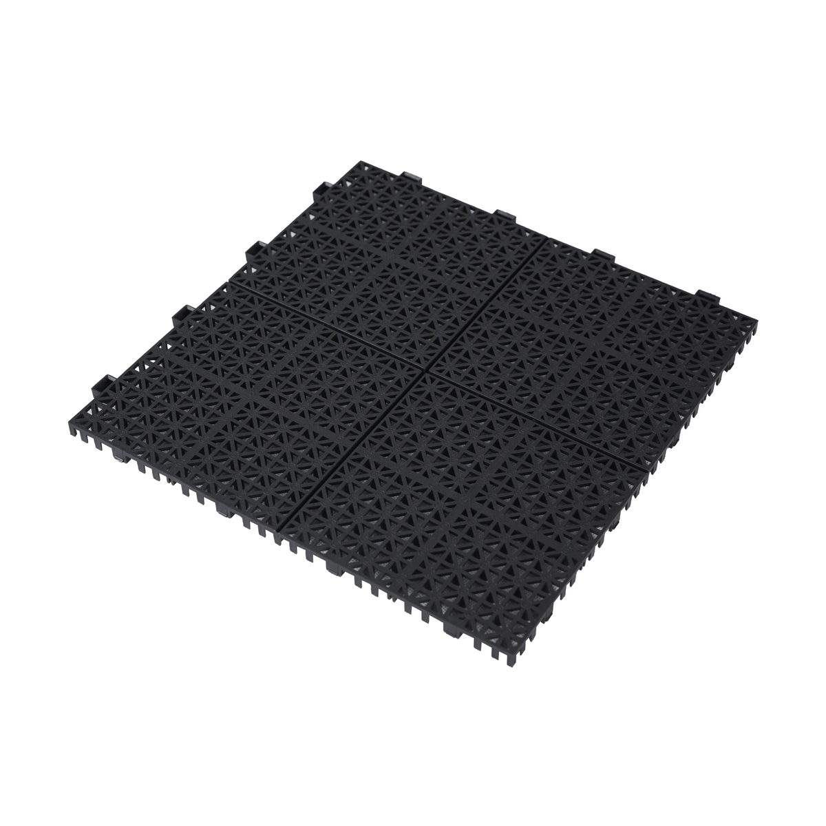 12 x 12 inch black interlocking deck tiles, plastic waterproof, weighing up to 6613 pounds, with a rose pattern pack of 12 by eprolo