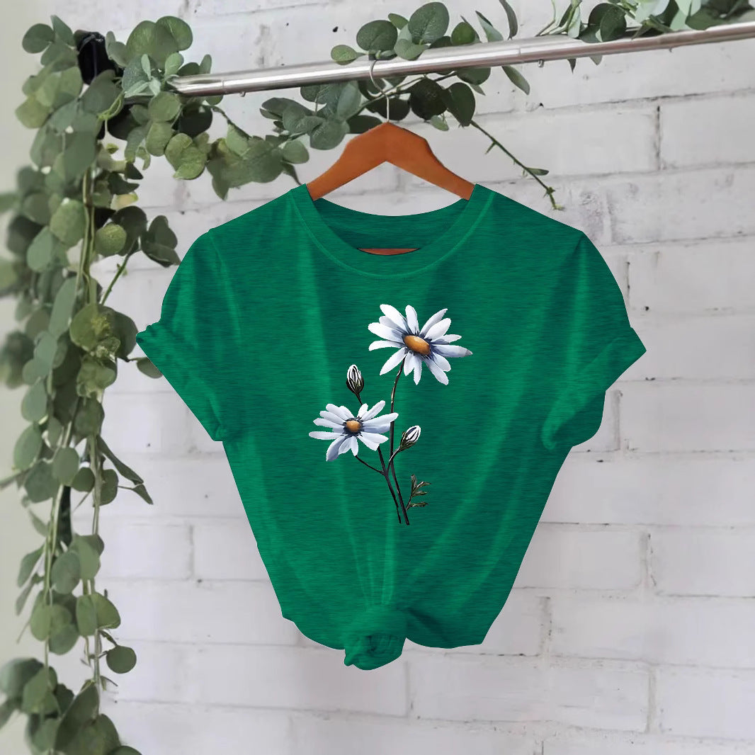 T-shirt à manches courtes imprimé floral