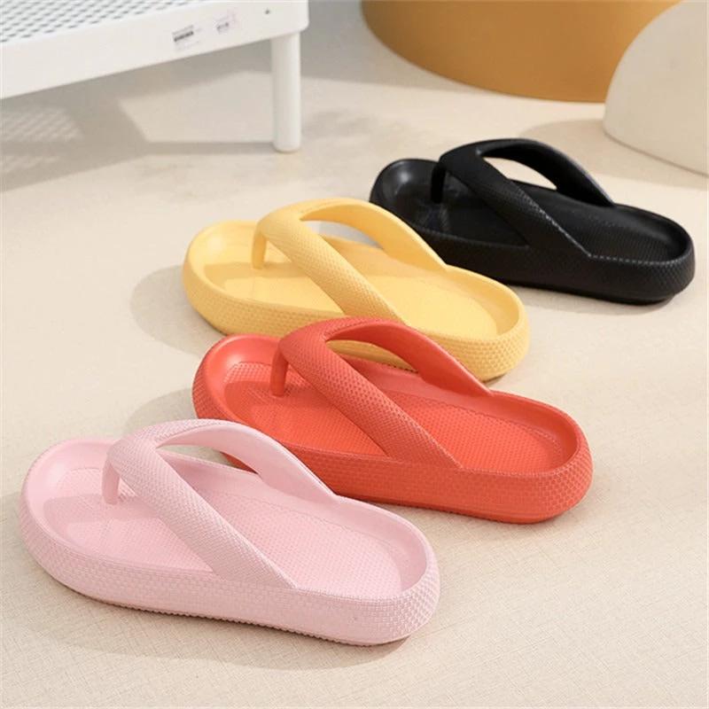 New style flip flops non-slip outdoor summer soft bottom bathroom couple outdoor sandals casual thick bottom sandals by eprolo