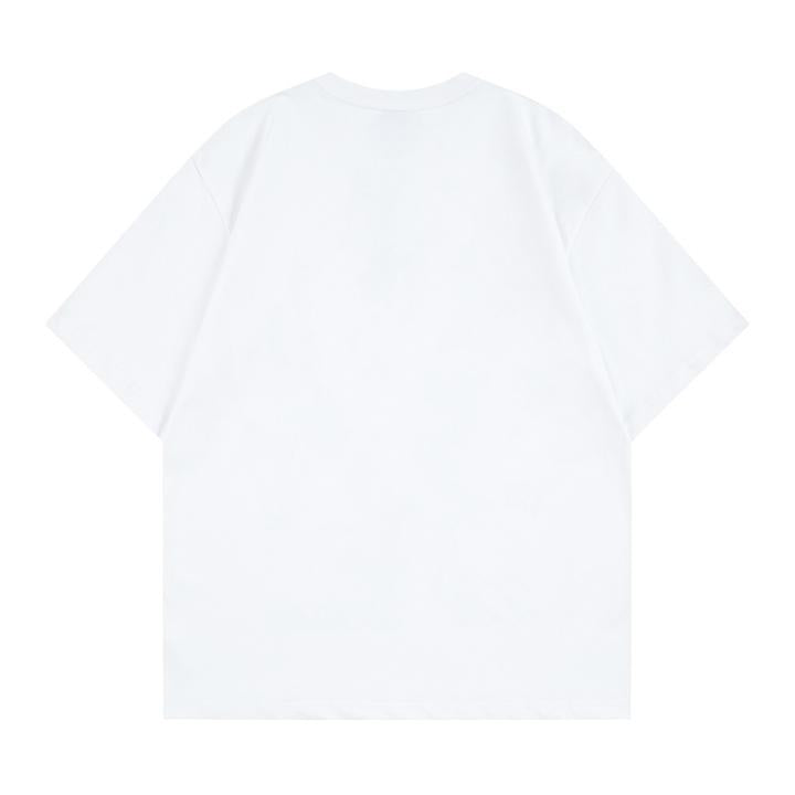 Camiseta de manga corta con estampado de esqueleto de dibujos animados