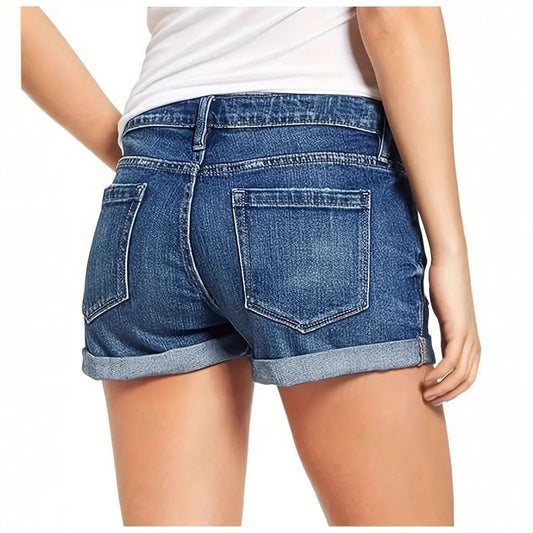 Shorts en jean élastique pour femme