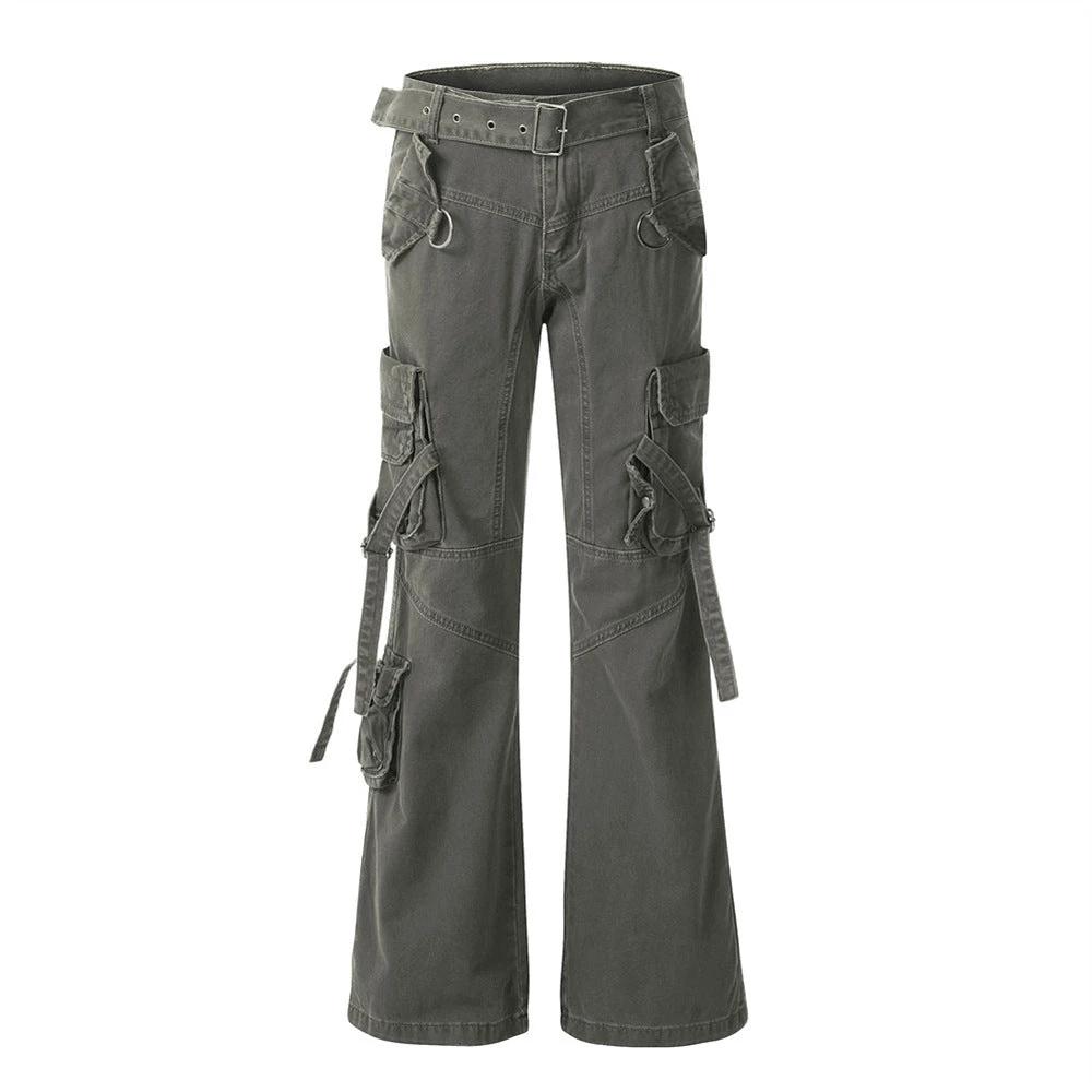 Tactical pocket strap work pants men's denim pants by eprolo