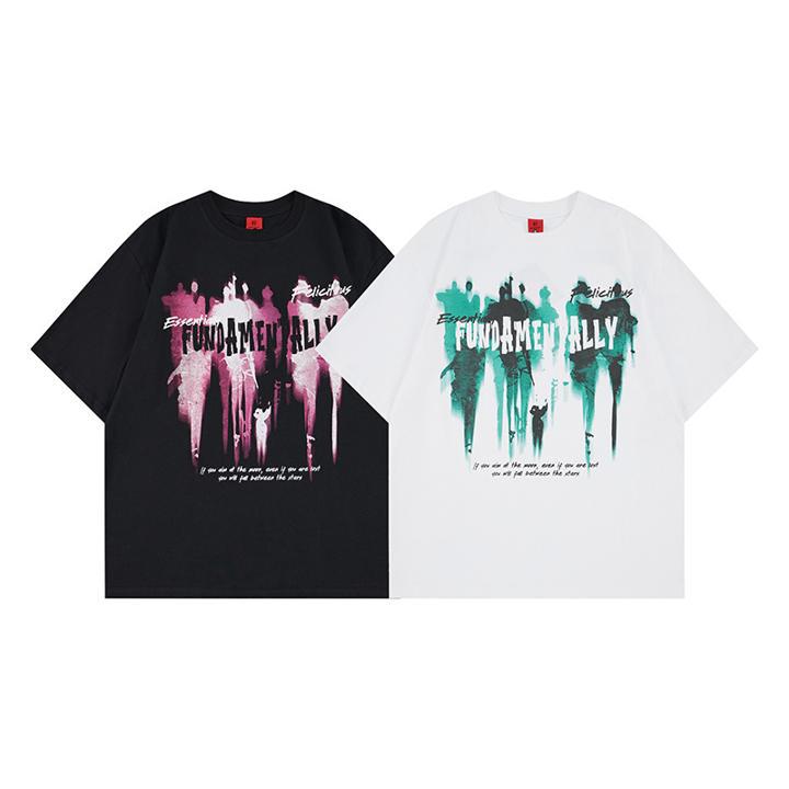 Gradient Unreal Character Short Sleeve T-shirt