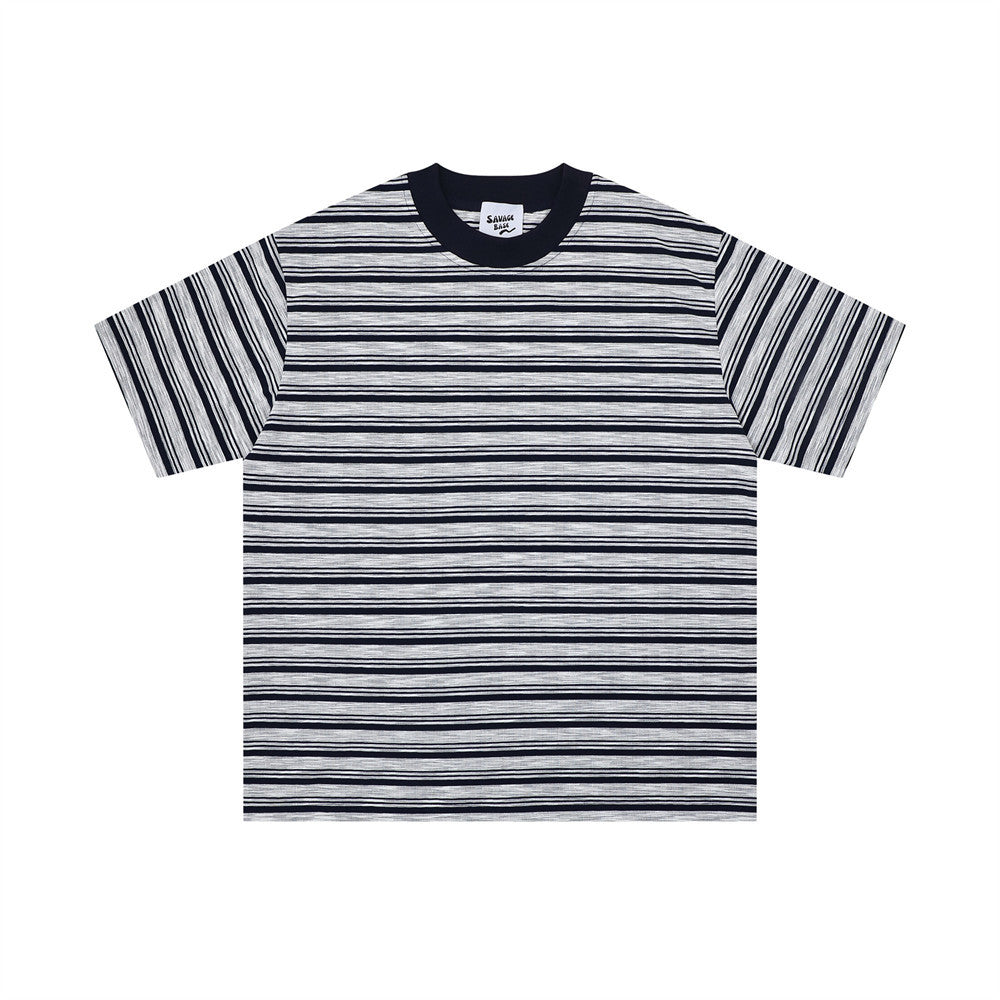 Striped short-sleeve T-shirt from eprolo with navy and white horizontal stripes