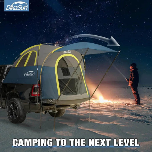 5.5-6.7ft Pickup Truck Bed Tent with Awining Navy by eprolo