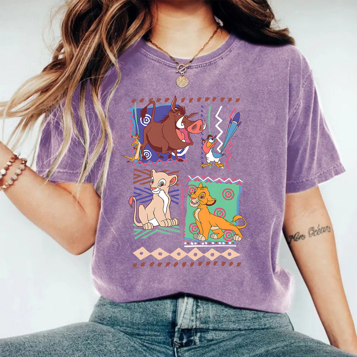 T-shirt dessin animé lavé et utilisé haut