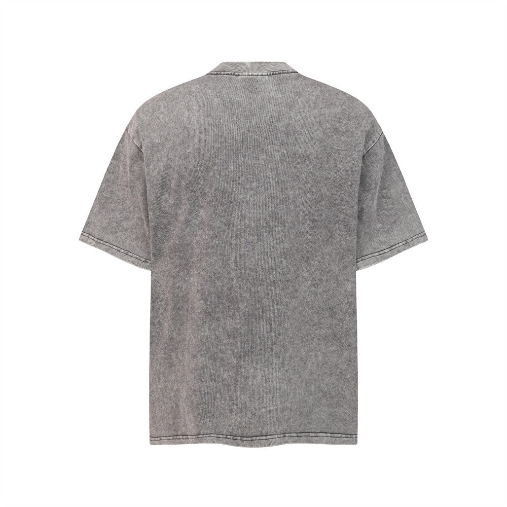 Short-sleeve T-shirt by eprolo in gray washed finish