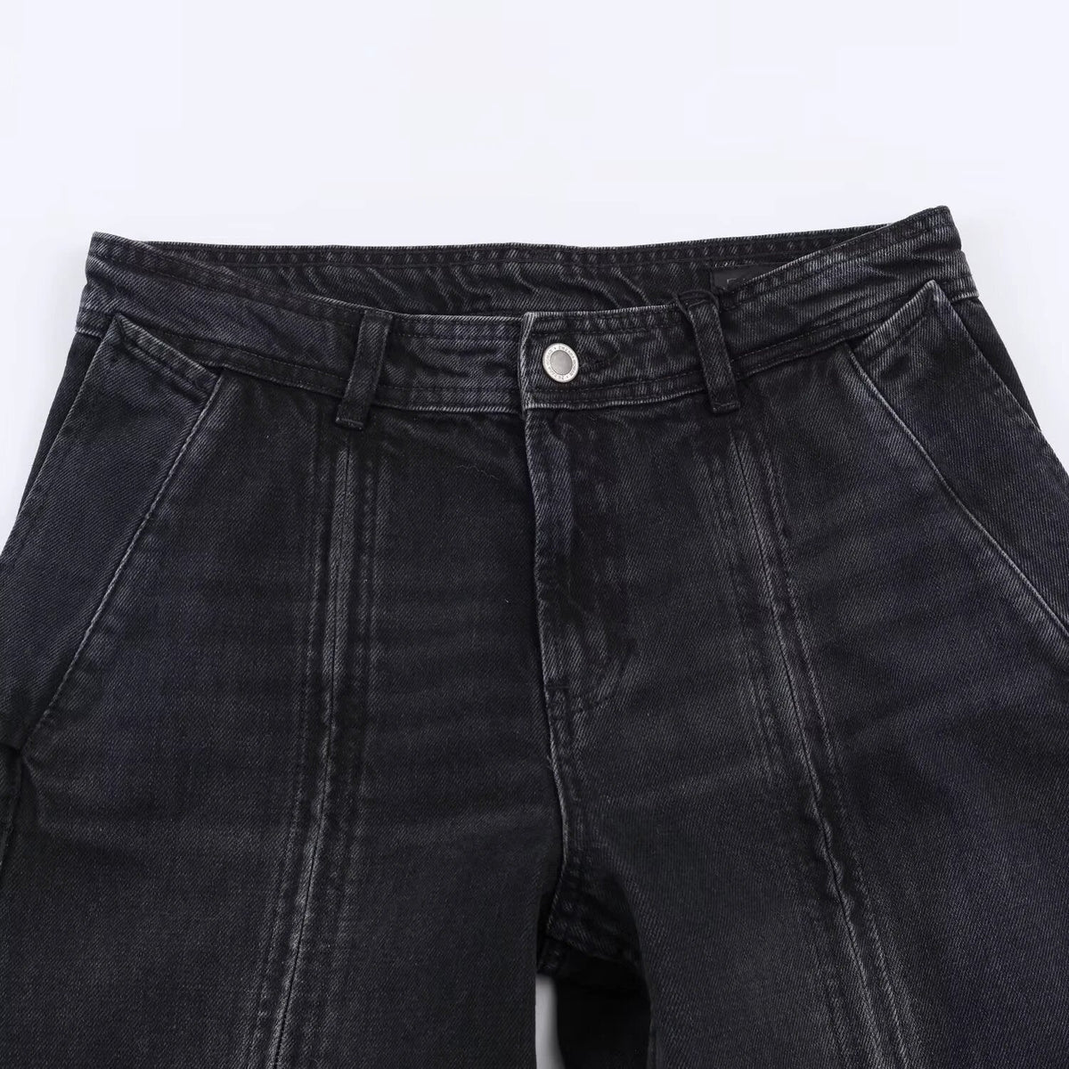 Mid waist wide leg zipper jeans by eprolo