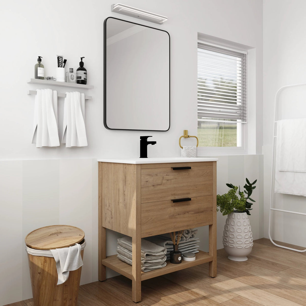 30 Inch Bathroom Vanity Plywood With 2 Drawers by eprolo