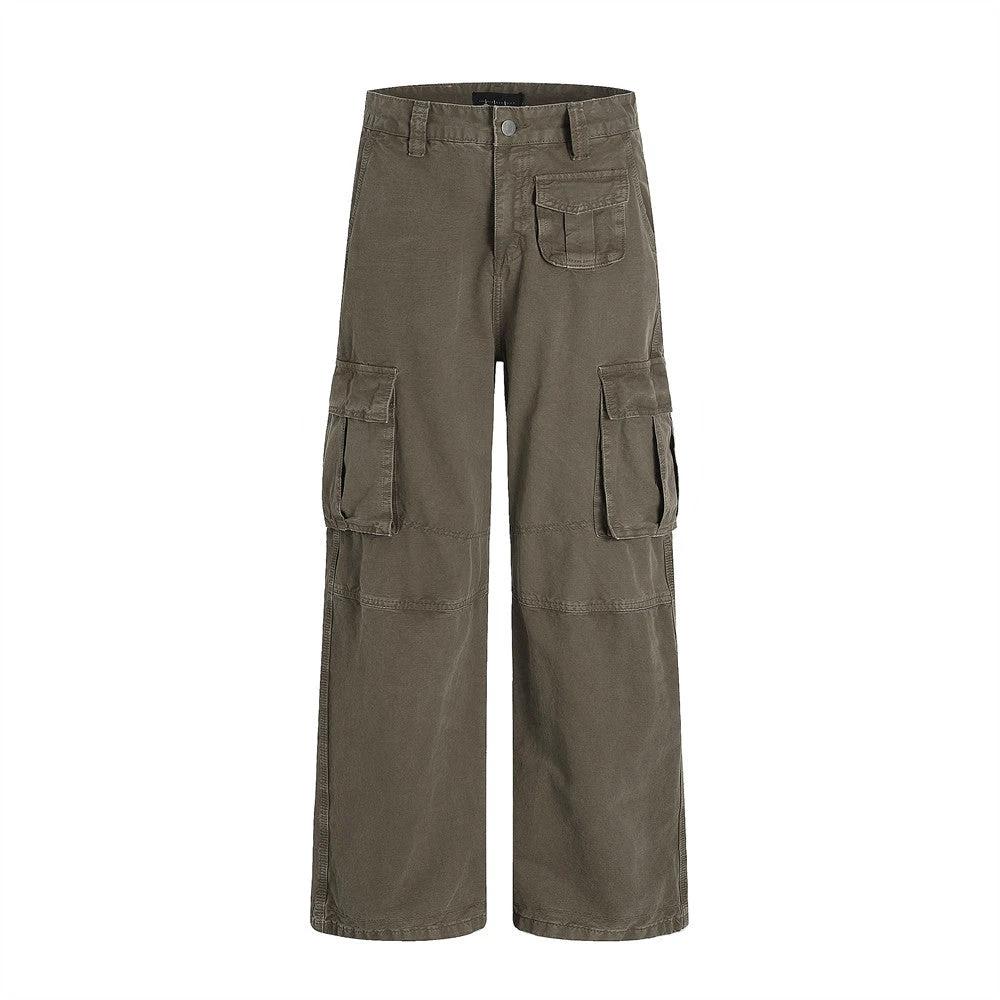 Loose Wide Leg Straight Leg Pants by eprolo