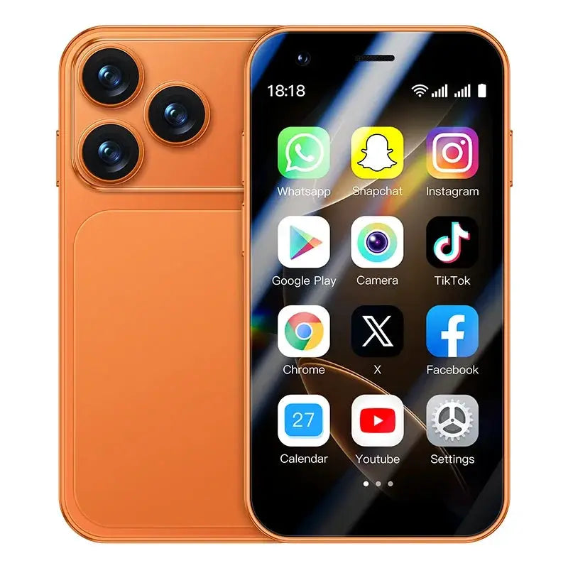 ONEMYTH A17 Mini Android 8.1 smartphone, orange, 3.0 inch display, 2GB RAM, 16GB ROM, dual-SIM, Play Store
