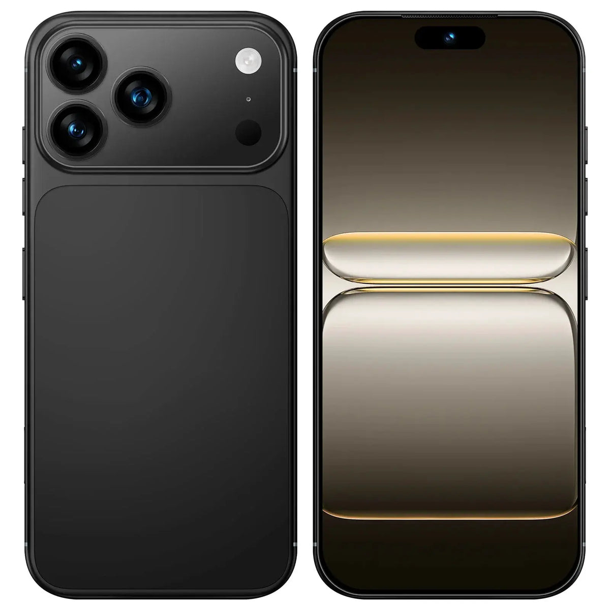 i17 Pro Max smartphones 2-pack in black with triple-camera rear module and full front display