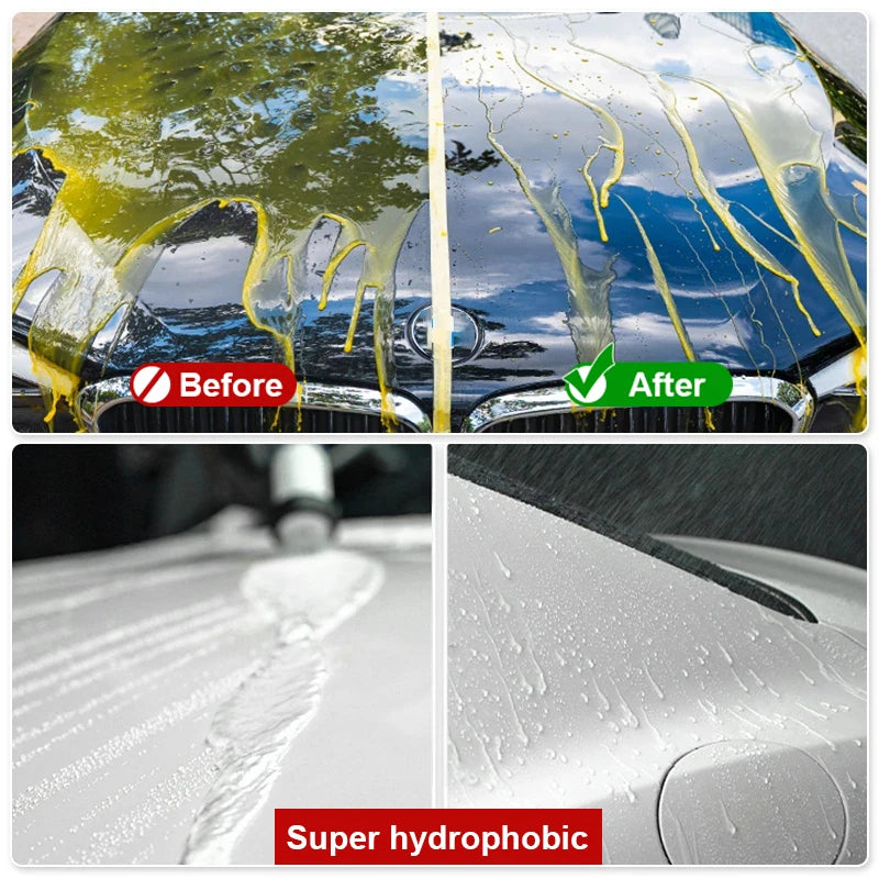 PrimeCanada.Store car ceramic coating sealant with advanced nano finish; super hydrophobic before/after comparison