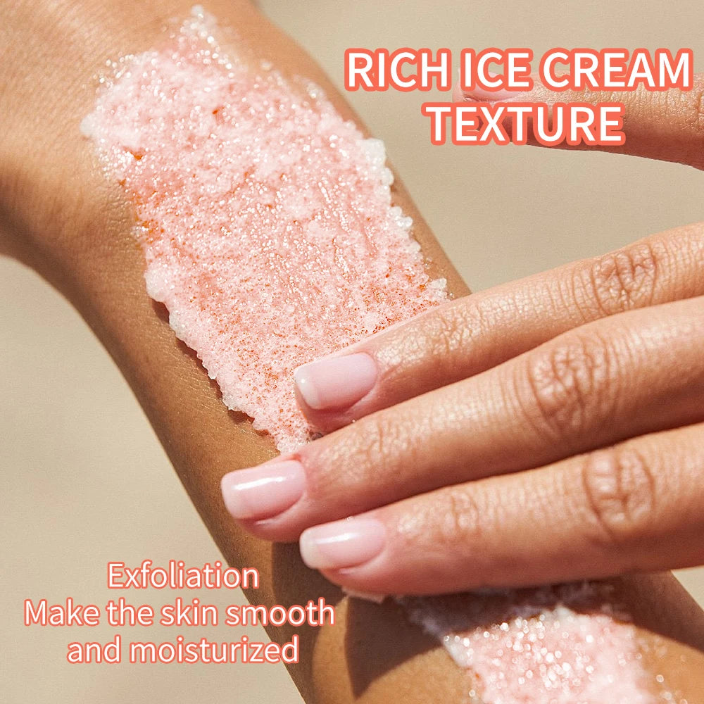 Himalayan salt scrub by PrimeCanada.Store on arm; pink exfoliating texture for smooth, moisturized skin