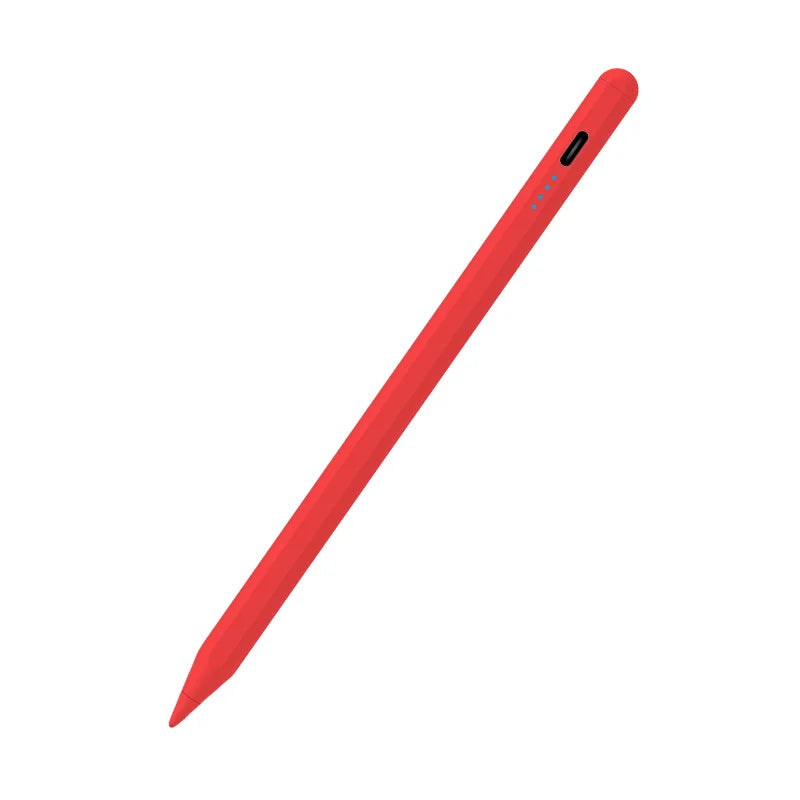 Universal stylus pen red for tablets and smartphones, slim body with precision tip
