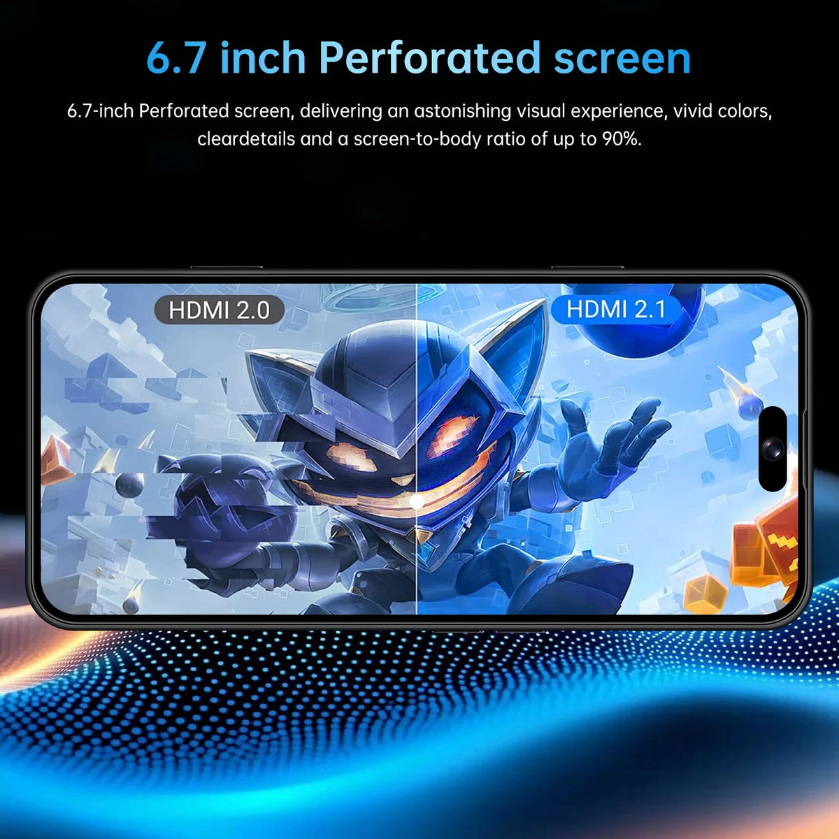 IVMI 17Pro Max smartphone, black, 6.7-inch display, Android 10, 3GB RAM 16GB ROM, Dual SIM, PrimeCanada.Store