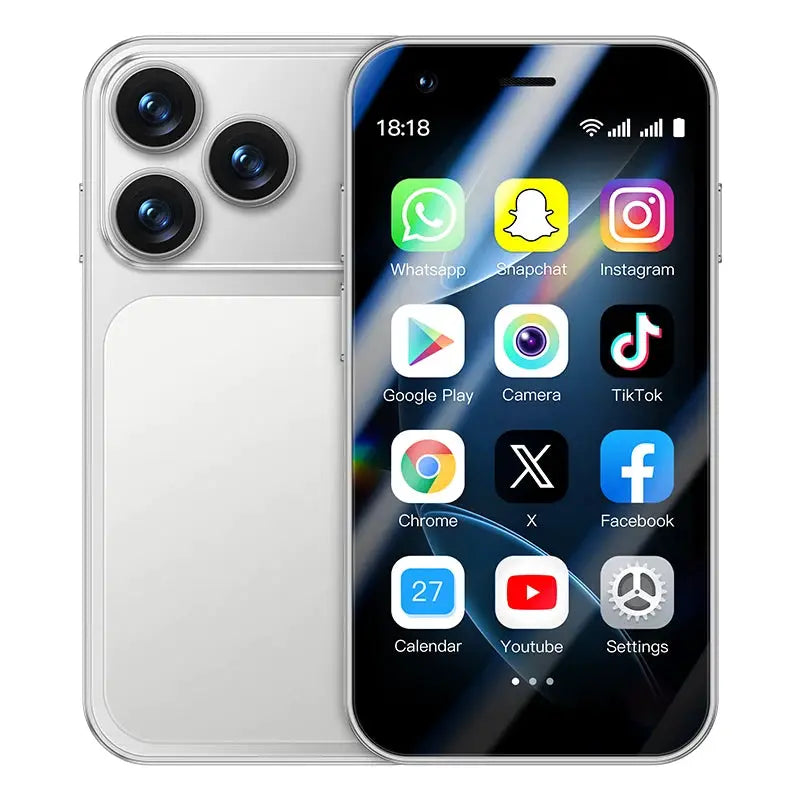 ONEMYTH A17 mini Android smartphone, silver, 3.0-inch display, 2GB RAM, 16GB ROM, dual SIM