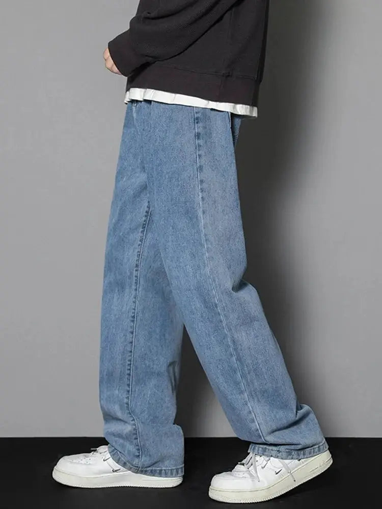 Premium blue denim jeans by PrimeCanada.Store, wide-leg relaxed fit for all-day comfort