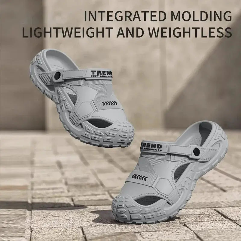 Aurelia Men Lightweight EVA Sandals with Cushioned Arch Support in grey by PrimeCanada.Store