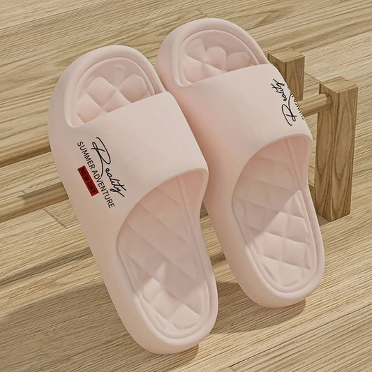 EvaStride lightweight EVA sandals; pink slides with quilted footbed, 2-pair set