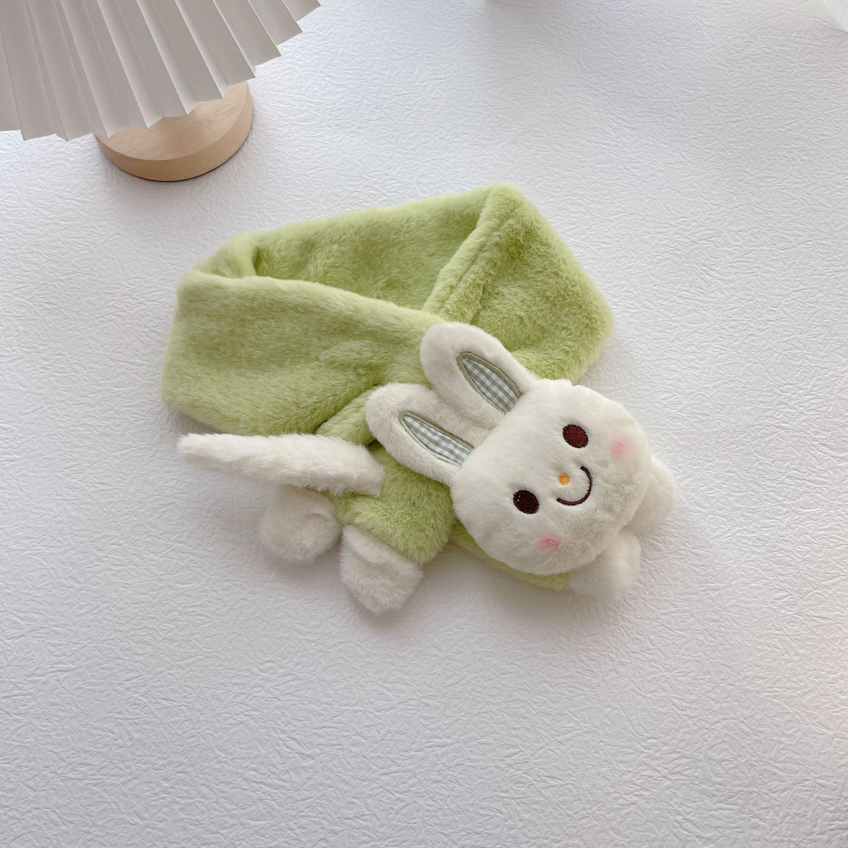 Écharpe croisée lapin en peluche chaude pour enfants
