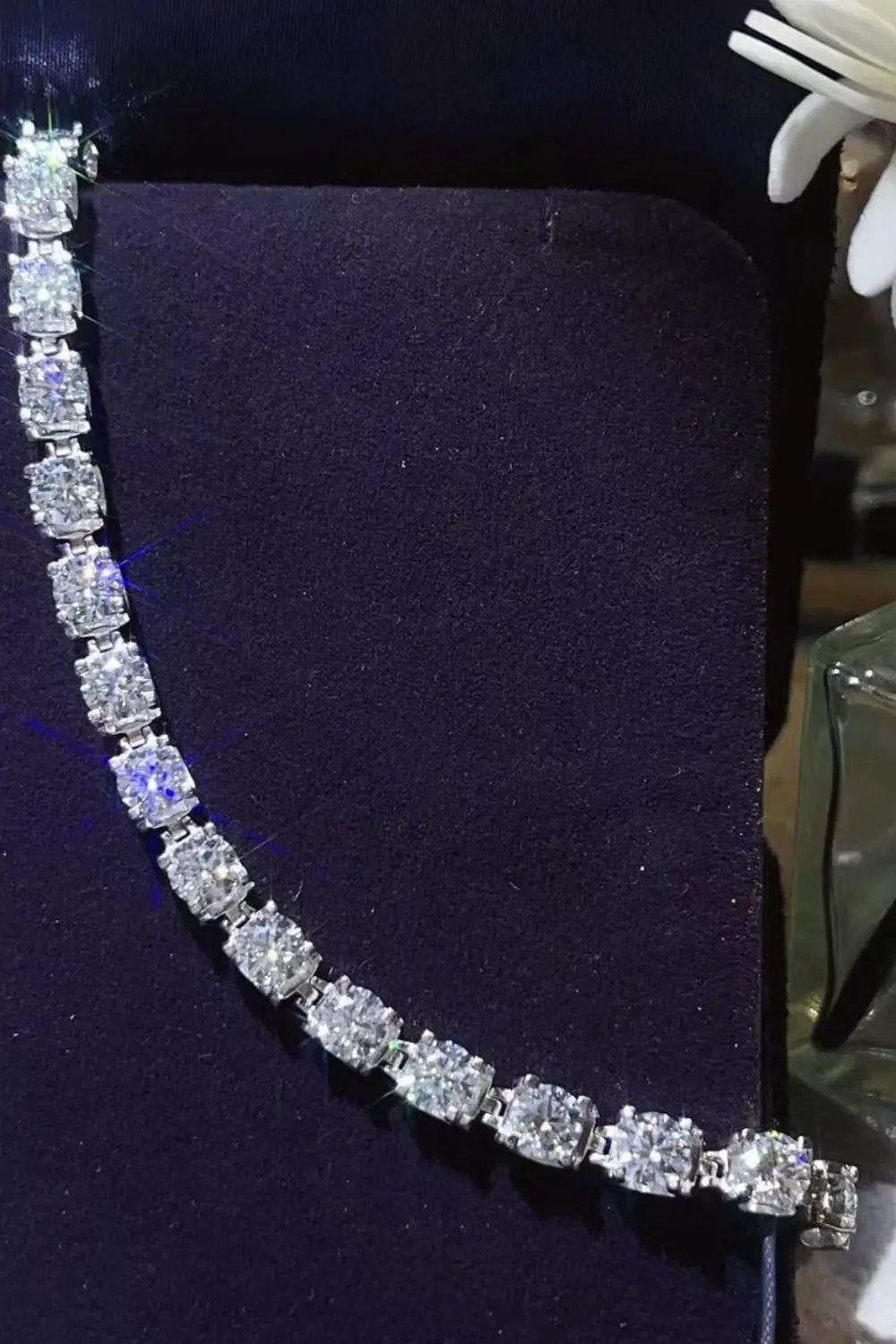 10 Carat Moissanite platinum-plated bracelet by Trendsi