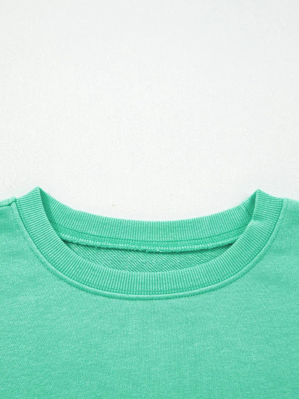 Halloween Ghost Embroidered Casual Sweatshirt mint green crewneck.