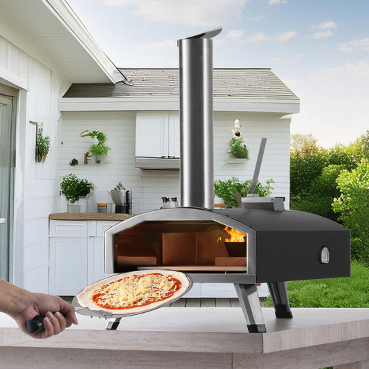 12Outdoor Pizza Oven Portable Wood Pellet Pizza Oven Iron Spray Camping