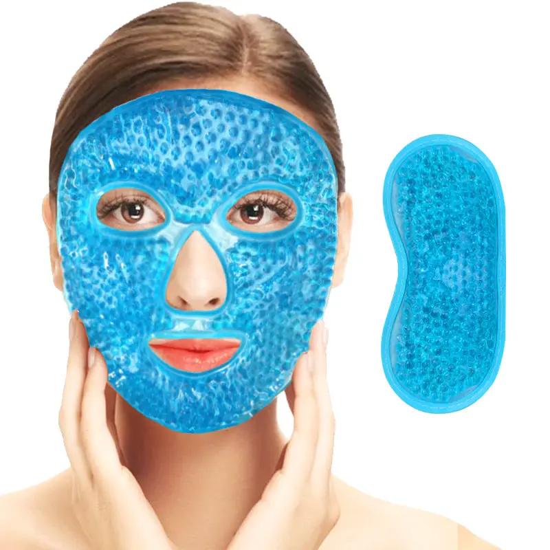 Therapeutic blue gel eye mask by AdTec with reusable gel pack for cold and warm therapy