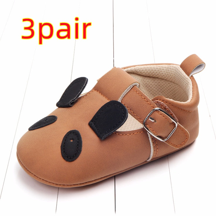 Zapatos de bebé de dibujos animados de primavera y otoño, cuero mate, antideslizantes, suela blanda, para bebés, venta al por mayor 0884