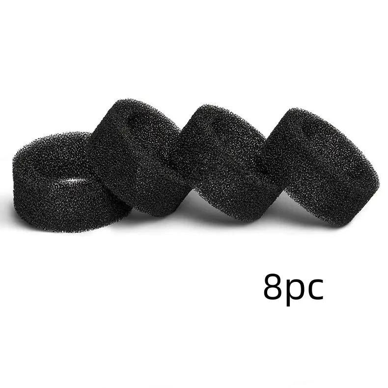 Foam sponge rings 8pc, black, arranged in a spiral pattern