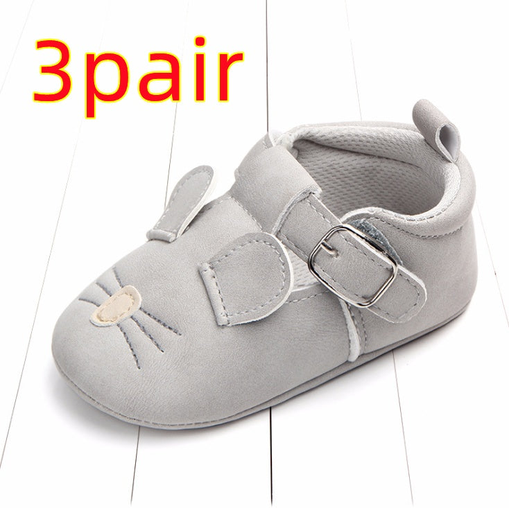 Zapatos de bebé de dibujos animados de primavera y otoño, cuero mate, antideslizantes, suela blanda, para bebés, venta al por mayor 0884