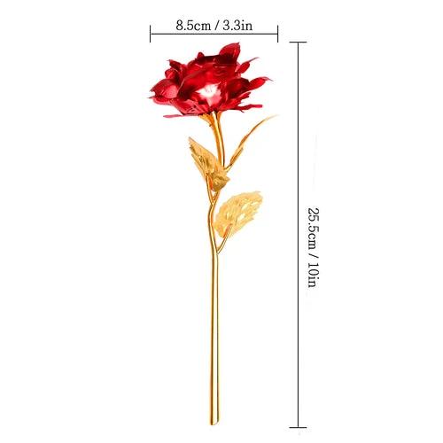 24K Foil Plated Red Rose Valentine's Day Gift by JeansDenim.Store