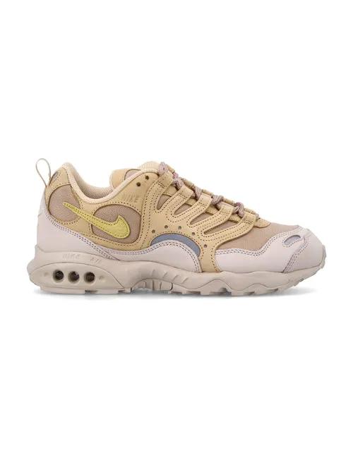 Nike Air Terra Humara SP men's outdoor sneaker in beige with yellow swoosh and rugged outsole