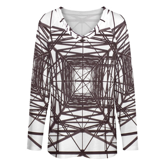 T-shirt ample à manches longues pour femme