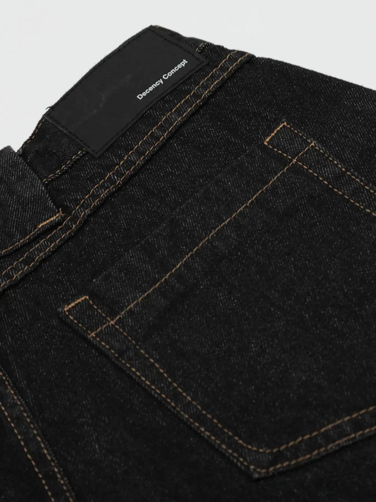 Men's wide-leg denim shorts, dark wash cotton blend, Decency Concept label