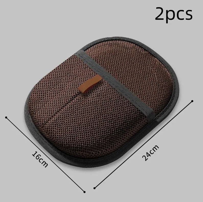 Pet hair remover mitts, 2-pack, brown mesh deshedding gloves by AdTec