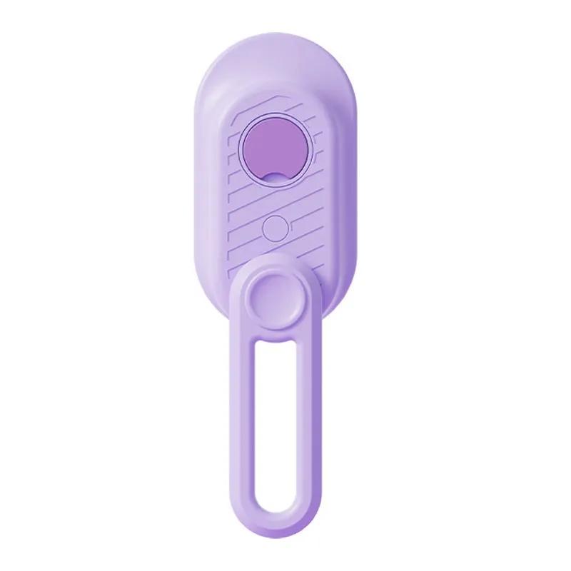 AdTec Cat Steam Brush 3-in-1 electric pet grooming brush, lilac handheld with loop handle