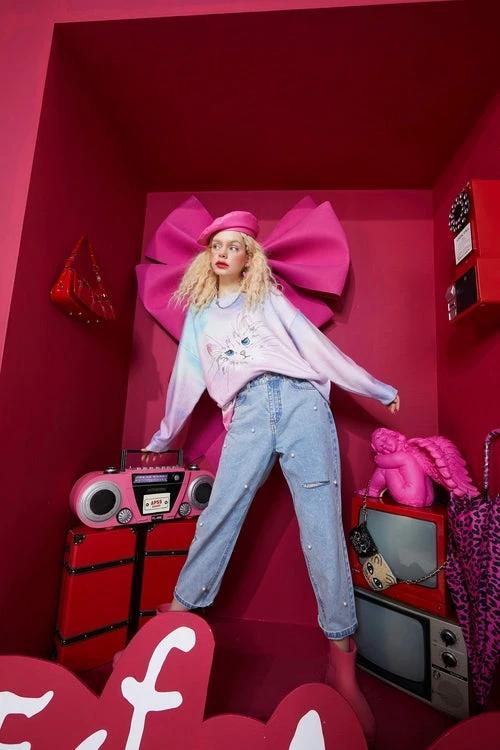 Solid High Waist Washed Casual Denim Jeans Woman,Spring ELF Pure by JeansDenim.Store