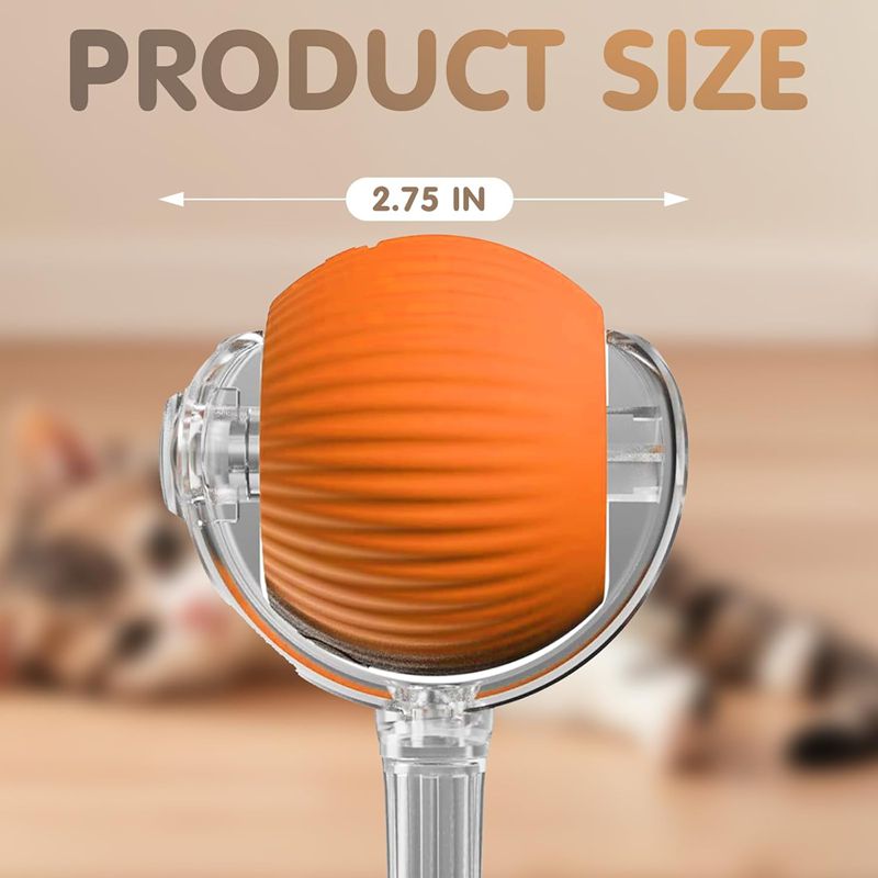 Juguetes interactivos con forma de bola para gatos, bola giratoria automática para gatitos, juguetes eléctricos inteligentes recargables para mascotas con sensor de puntero, juguete de bola para gatos