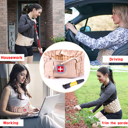 Cinturón de descompresión de espalda Soporte lumbar para el alivio del dolor de espalda Hernia de disco lumbar Cinturón de tracción lumbar Dispositivo de tracción lumbar