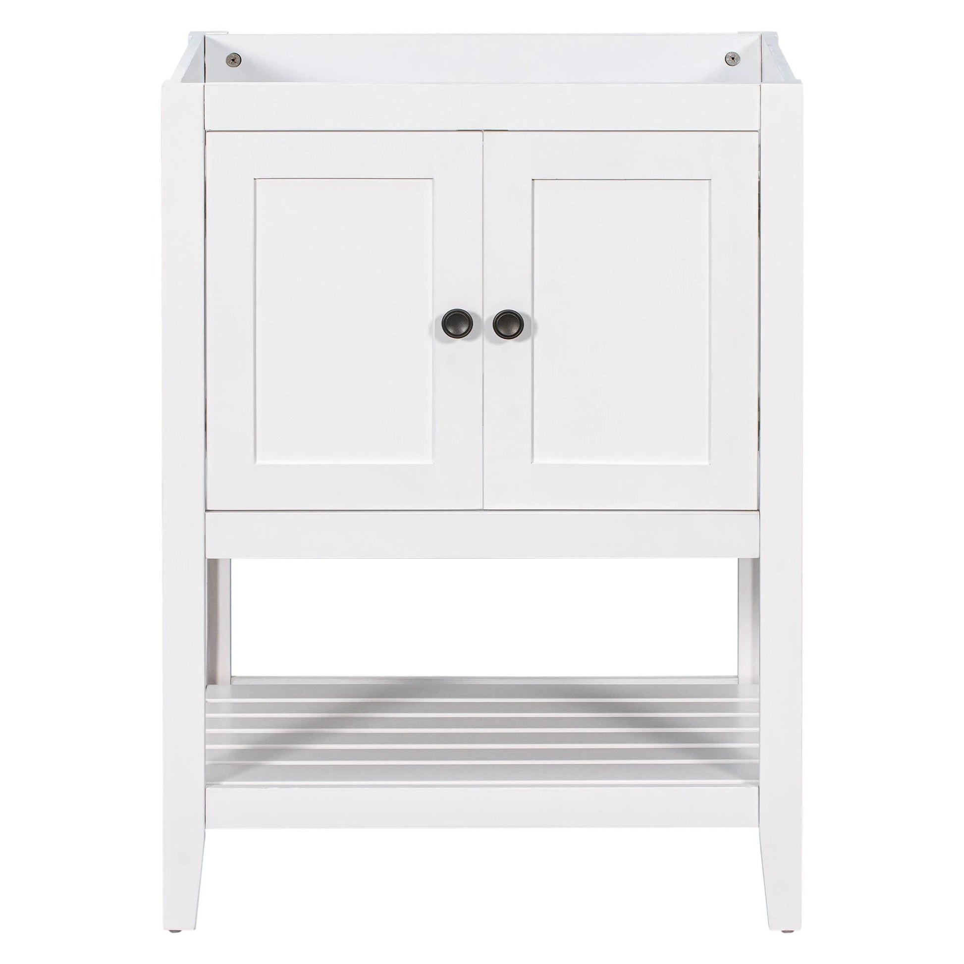 24" Bathroom Vanity Base Only, Soild Wood Frame, Bathroom Storage Cabinet by eprolo