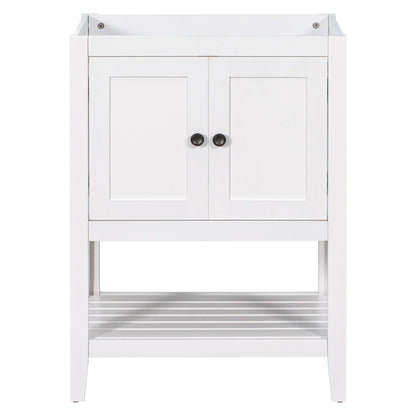 24" Bathroom Vanity Base Only, Soild Wood Frame, Bathroom Storage Cabinet by eprolo