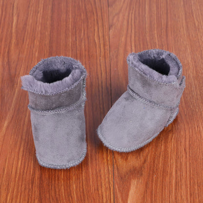 New Fur Integrated Soft Bottom Anti-skid Baby Shoes